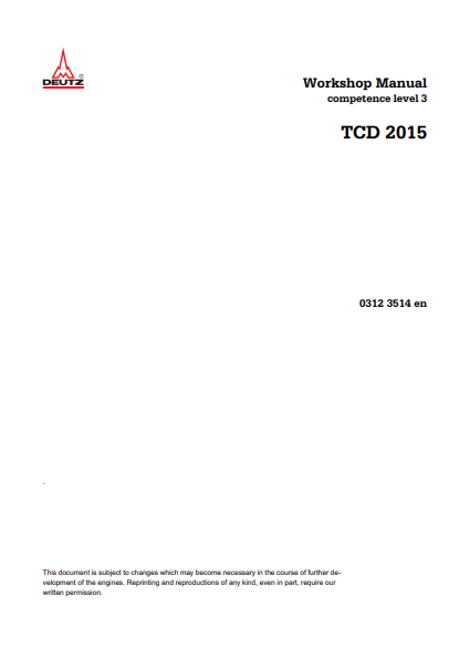 Deuts Engine TCD 2015 Workshop Repair Manual - Image 2