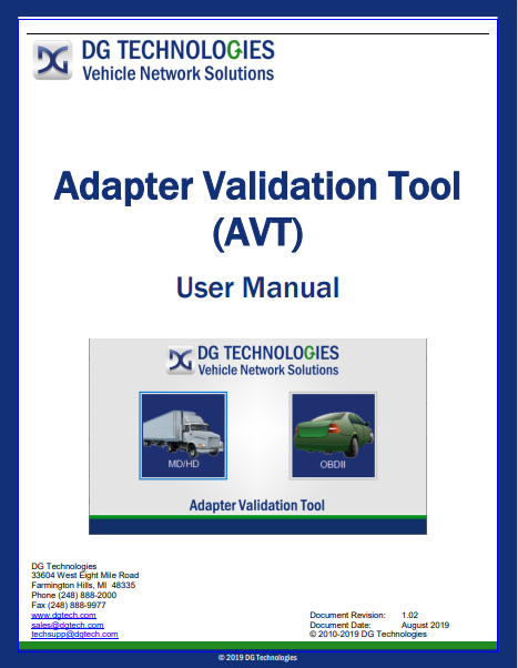 DG Technologies Adapter Validation Tool User Manual - Image 2