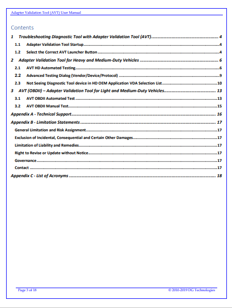 DG Technologies Adapter Validation Tool User Manual - Image 3