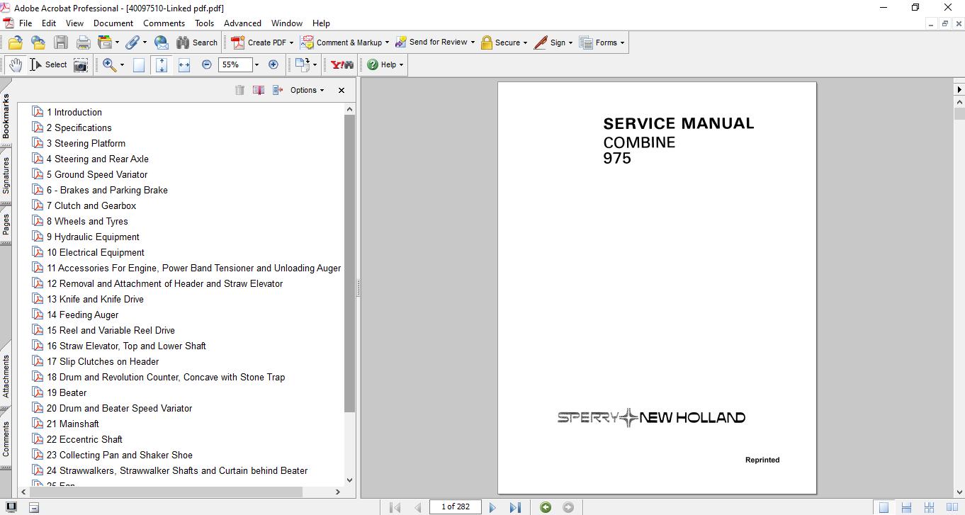 New Holland 975 Combine Service Repair Manual - Image 4