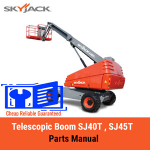 Parts manual for Skyjack SJ40T and SJ45T telescopic boom lifts, detailing components and assembly instructions