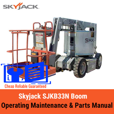 Skyjack SJKB33N Boom Operating Maintenance & Parts Manual cover featuring the model name and technical illustrations