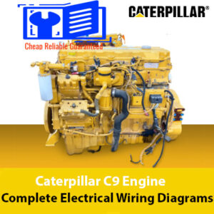 Complete electrical wiring diagrams for the Caterpillar C9 engine, illustrating all necessary connections and configurations