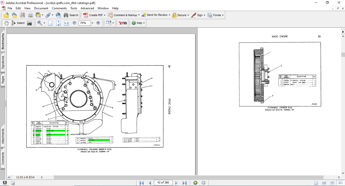 Caterpillar D6D Tractor Parts Manual - Image 3