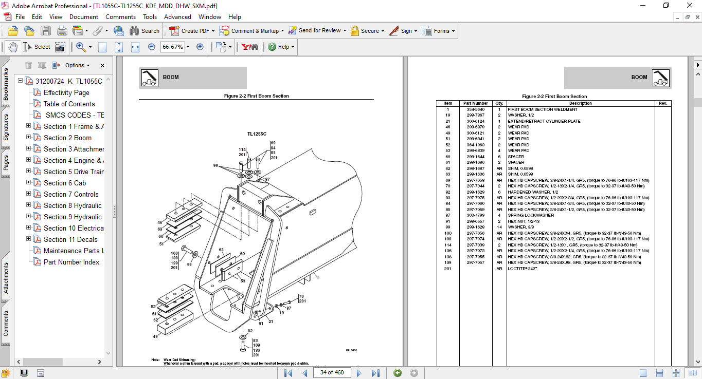 Caterpillar TL1055C, Caterpillar TL1255C Telehandlers Parts Manual - Image 3