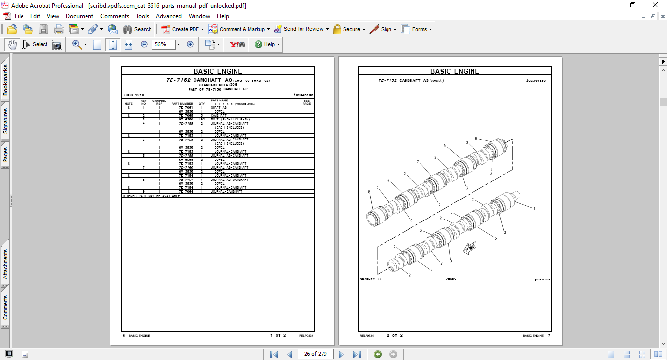 Caterpillar 3616 Industrial Engine Parts Manual - Image 3