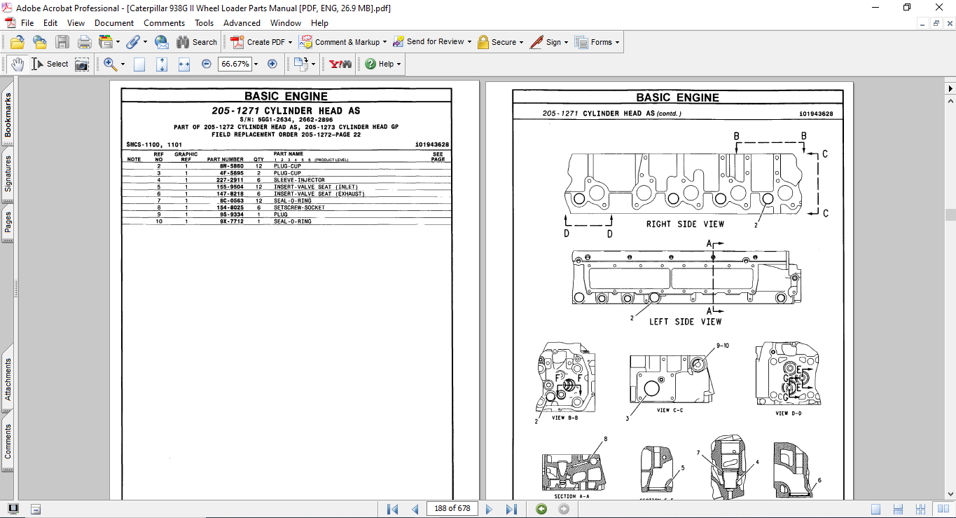 Caterpillar 938G II Wheel Loader Parts Manual - Image 3