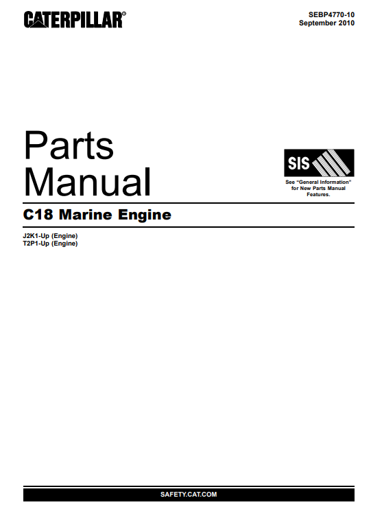 Caterpillar C18 Marine Engine Parts Manual - Image 2