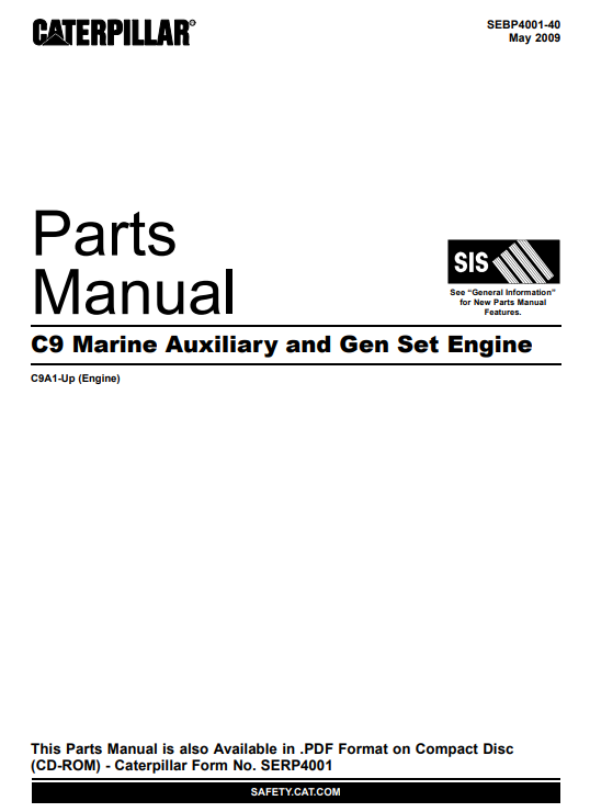 Caterpillar C9 Marine Auxiliary and Gen Set Engine Parts Manual - Image 2
