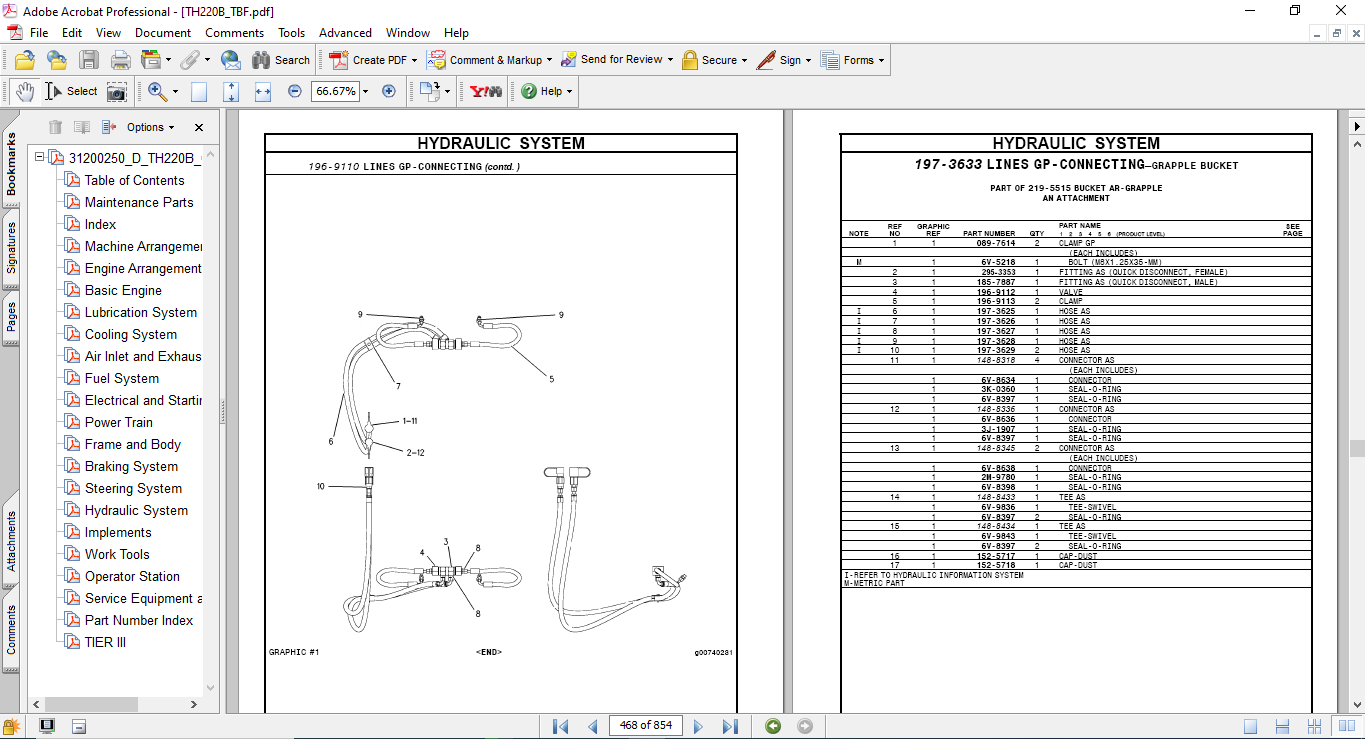 Caterpillar TH220B Telehandler Parts Manual - Image 3