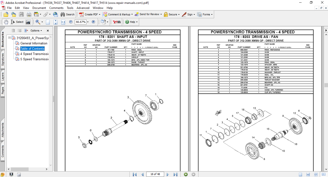 Caterpillar PowerSynchro Transmission Parts Manual - Image 3