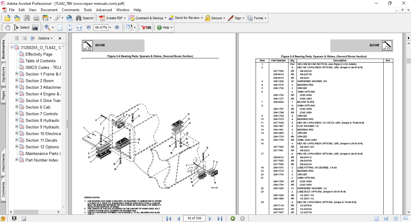 Caterpillar TL642 Telehandler Parts Manual - Image 3