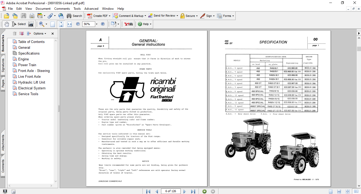 Fiat 450, Fiat 450DT, Fiat 450 Special, Fiat 450DT Special Workshop Manual - Image 3