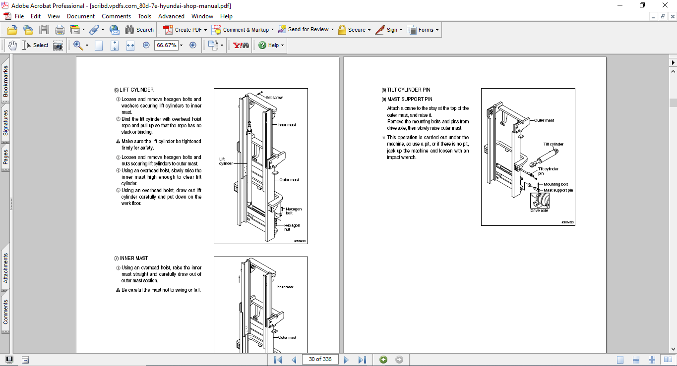 Hyundai 80D-7E Forklift Workshop Repair Manual - Image 5