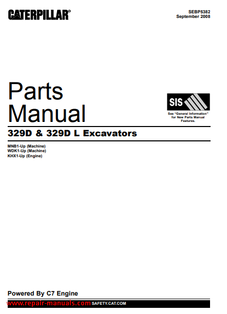 Caterpillar 329D & Caterpillar 329D L Excavators Parts Manual - Image 2