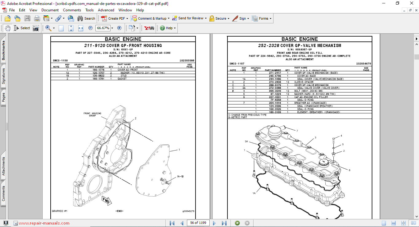 Caterpillar 329D & Caterpillar 329D L Excavators Parts Manual - Image 3