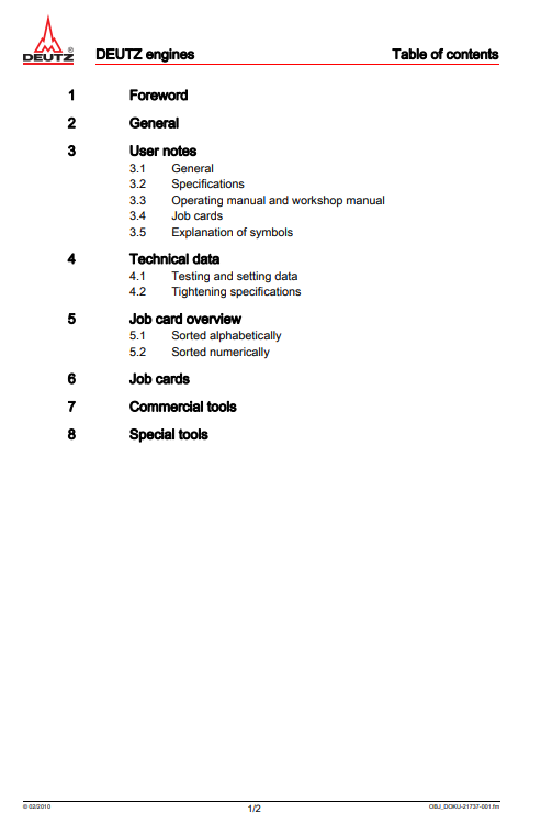 Deutz TCD 2013 2V Engine Workshop Repair Manual - Image 3