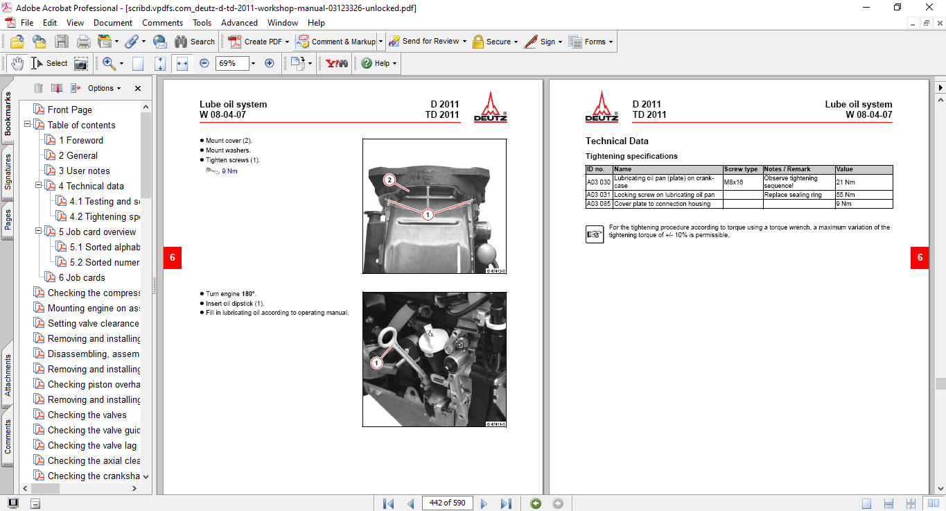 Deutz D2011, Deutz DT2011 Engines Workshop Repair Manual - Image 5