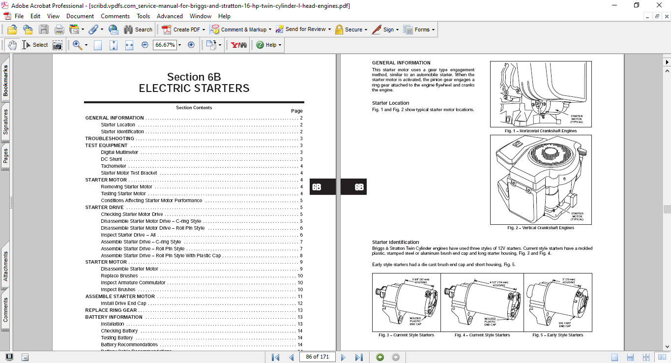 Briggs and Stratton 16 HP Twin Cylinder L Head Engines Service Repair Manual - Image 4