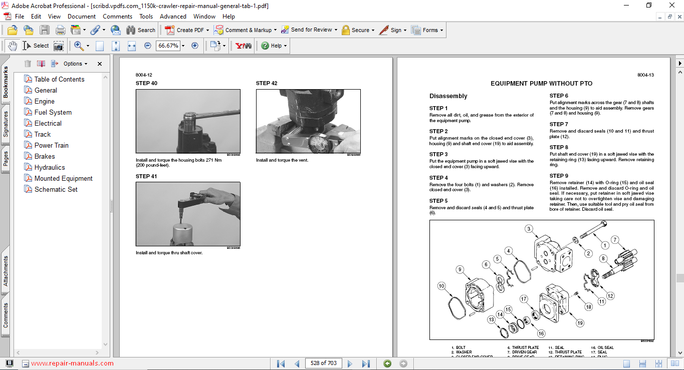 Case 1150K Crawler Dozer Service Repair Manual - Image 4