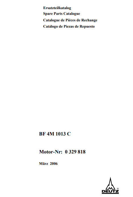 Deutz BF4M1013C Engine Parts Catalog - Image 2