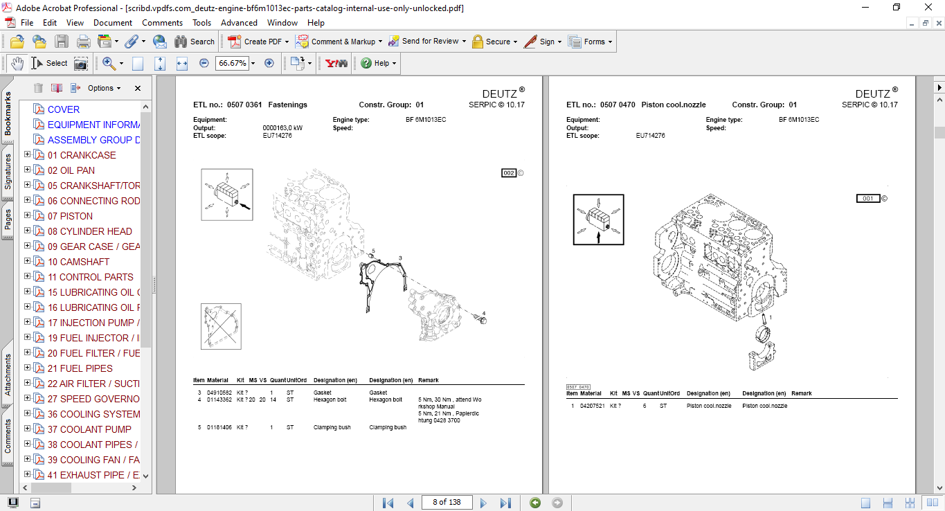 Deutz BF6M1013EC Engine Parts Catalog - Image 4