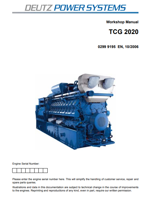 Deutz TCG 2020 v12 Engine Workshop Repair Manual - Image 2