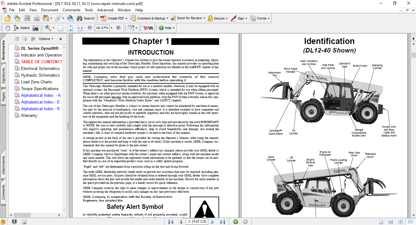 gehl telehandler service manual