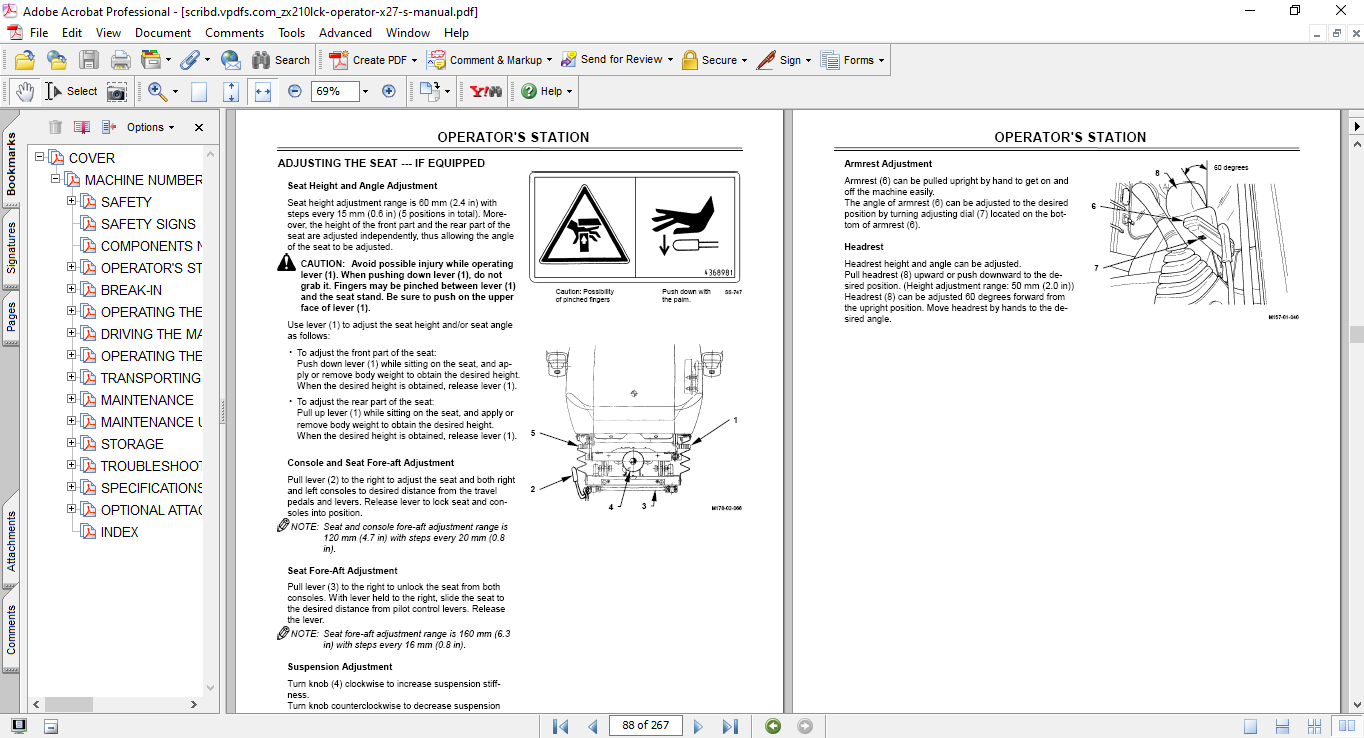 Hitachi ZAXIS 210K, Hitachi ZAXIS 210LCK Excavator Operator’s Manual - Image 3
