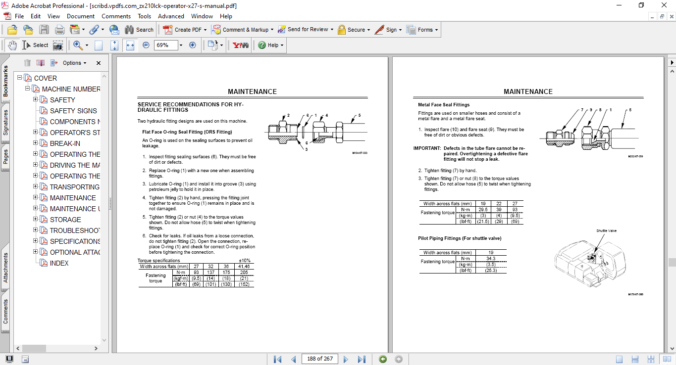 Hitachi ZAXIS 210K, Hitachi ZAXIS 210LCK Excavator Operator’s Manual - Image 5