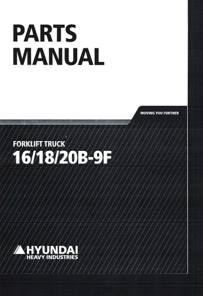 Hyundai Forklift 16, 18, 20B-9F Parts Manual - Image 2