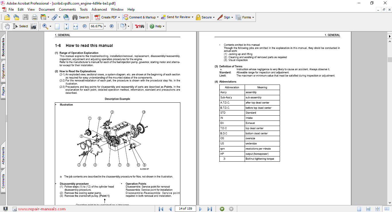Komatsu 4D92E, Komatsu 4D94LE, Komatsu 4D98E Diesel Engine Workshop Repair Manual - Image 3