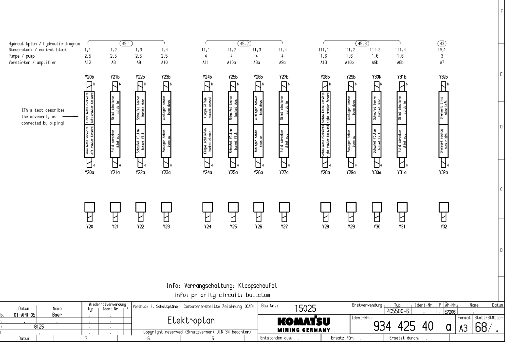 Komatsu PC5500-6 Electrical and Hydraulic Diagrams - Image 6