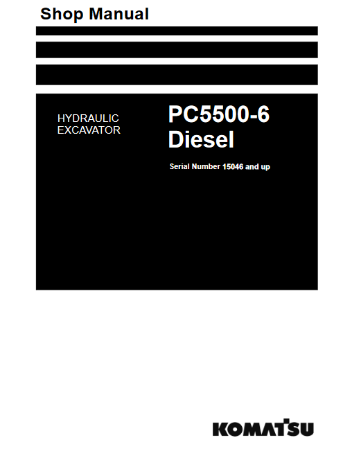 Komatsu PC5500-6 Diesel Excavator Workshop Repair Manual - Image 2