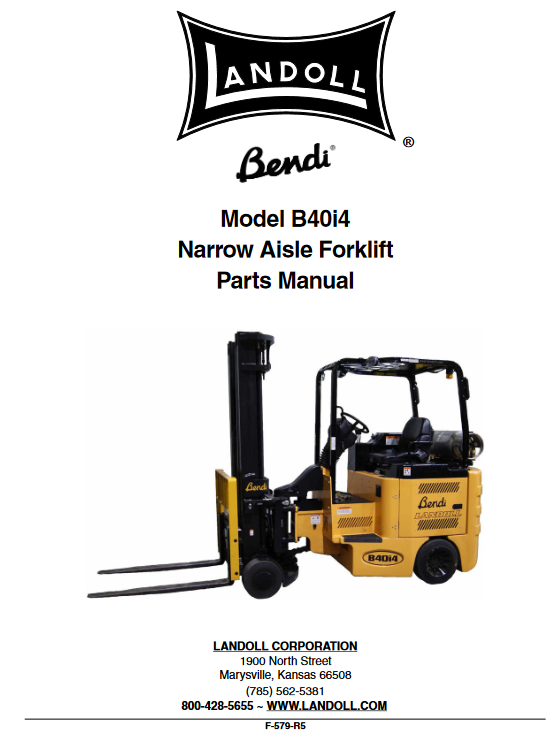Bendi B40i4 Narrow Aisle Forklift Parts Manual - Image 2