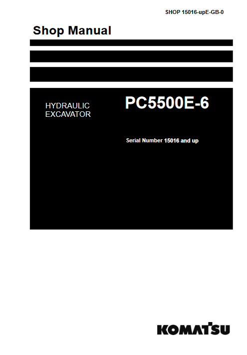 Komatsu PC5500E-6 Mining Shovel Workshop Repair Manual - Image 2