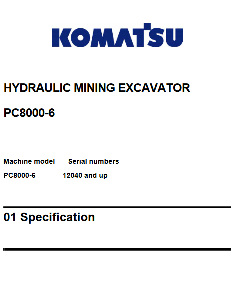 Komatsu PC8000-6 Excavator Workshop Repair Manual - Image 4