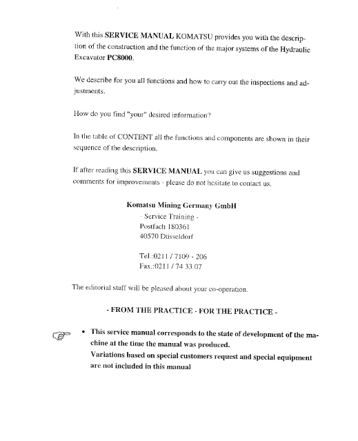 Komatsu PC8000 Mining Shovel Service Repair Manual - Image 2