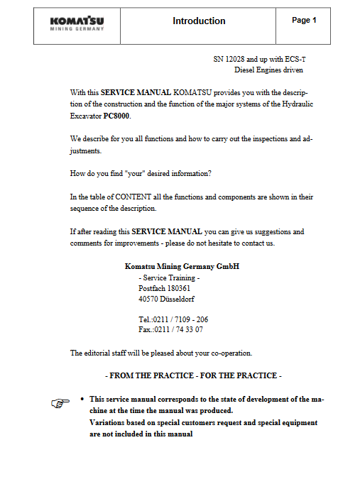 Komatsu PC8000 Mining Shovel Service Repair Manual - Image 2