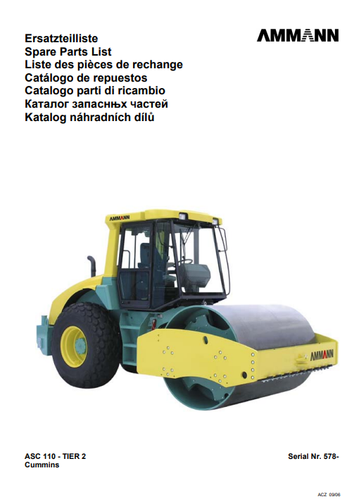 AMMANN ASC 110 Road Roller Spare Parts Manual - Image 2