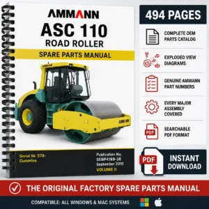 AMMANN ASC 110 Road Roller Spare Parts Manual PDF Download