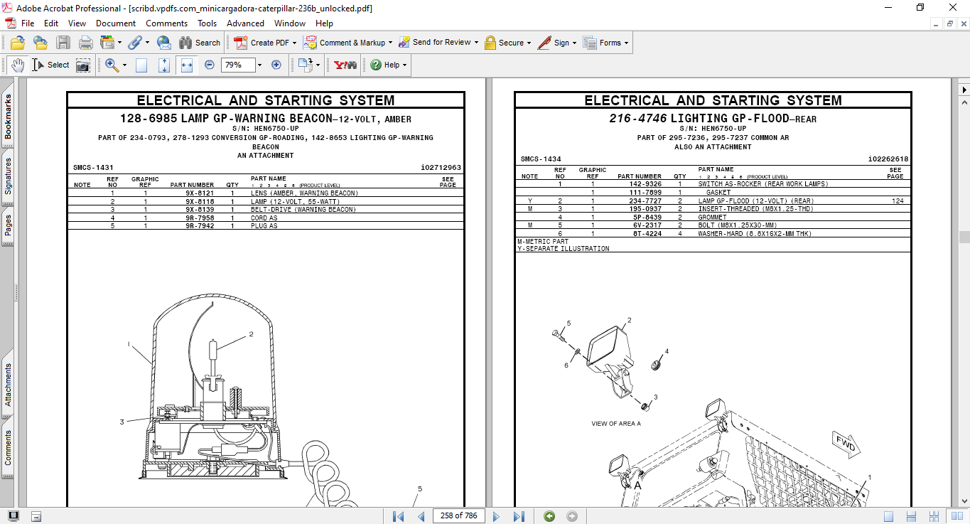 Caterpillar 12H Motor Grader Parts Manual - Image 3