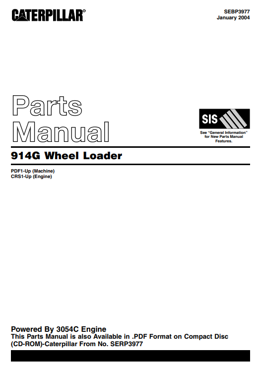 Caterpillar 914G Wheel Loader Parts Manual - Image 2