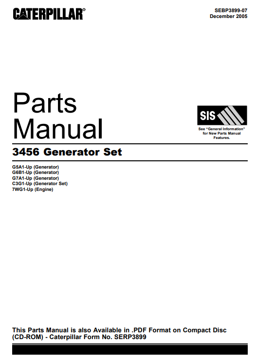 Caterpillar 3456 Generator Set Parts Manual - Image 2