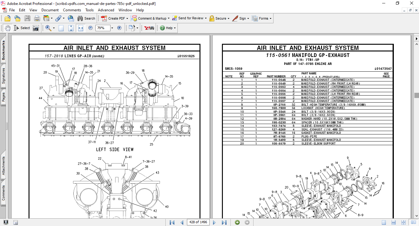Caterpillar 785C Off-Highway Truck Parts Manual - Image 3