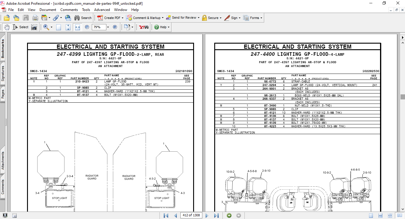 Caterpillar 994F Wheel Loader Parts Manual - Image 3