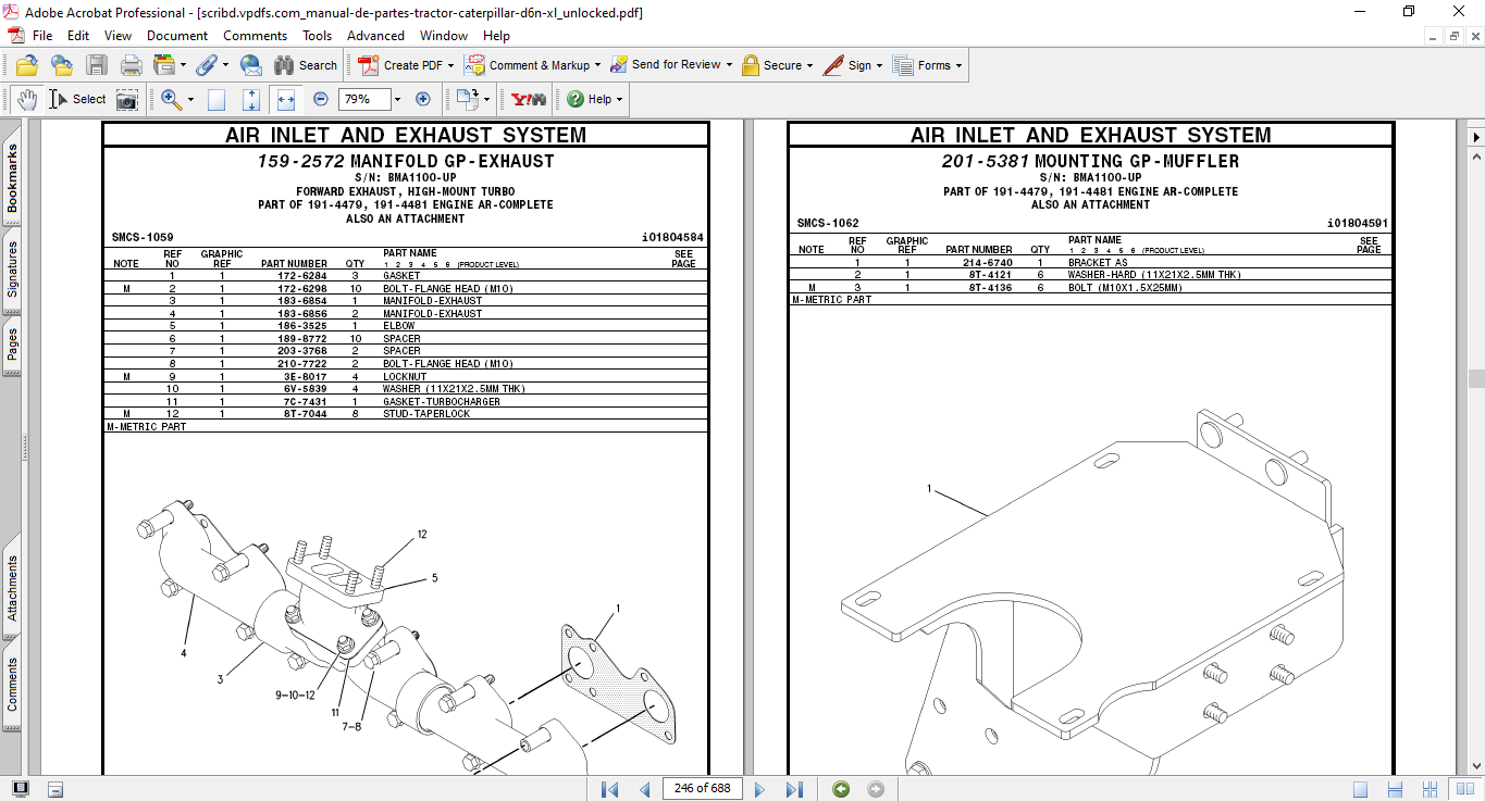 Caterpillar D6N XL, FTC TRACK-TYPE TRACTOR Parts Manual - Image 3