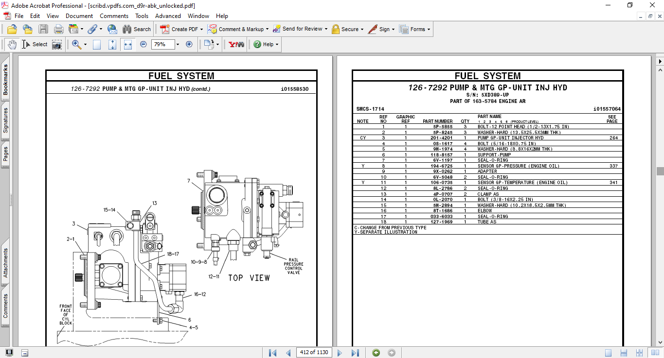 Caterpillar D9R Track-Type Tractor Parts Manual - Image 3