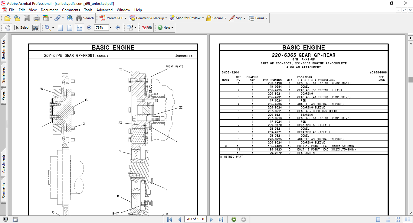 Caterpillar D9T Track-Type Tractor Parts Manual - Image 3