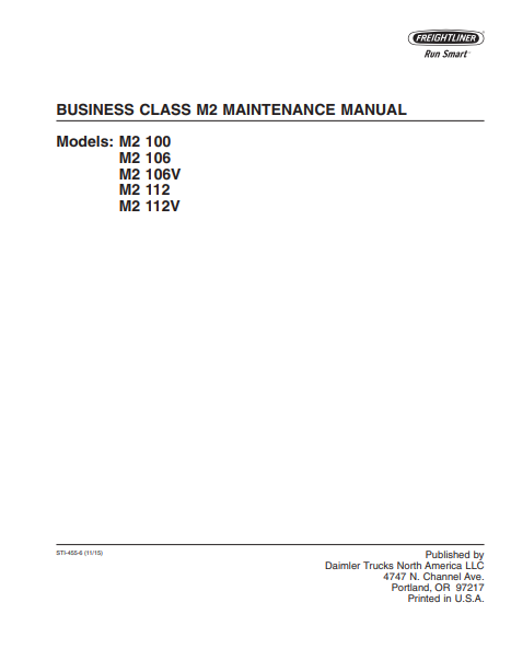 Freightliner M2 100, M2 106, M2 106V, M2 112, M2 112V Maintenance Manual - Image 3